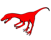 Disegno Velociraptor II pitturato su tin tin martin