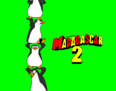 Disegno Madagascar 2 Pinguino pitturato su LZ