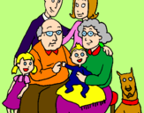 Disegno Famiglia pitturato su MARIA STELLA FAMILY
