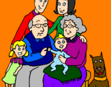 Disegno Famiglia pitturato su giulia dagani