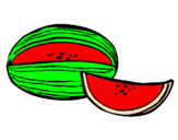 Disegno Melone  pitturato su 03