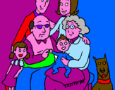Disegno Famiglia pitturato su miriam