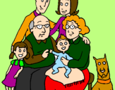 Disegno Famiglia pitturato su alessia