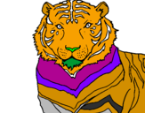 Disegno Tigre pitturato su Emanuele