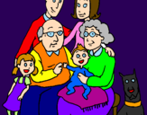 Disegno Famiglia pitturato su matilde