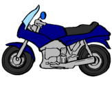 Disegno Motocicletta  pitturato su MARCO