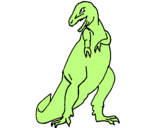 Disegno Tyrannosaurus Rex pitturato su sonia