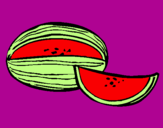 Disegno Melone  pitturato su JENNIFER