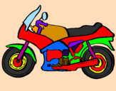 Disegno Motocicletta  pitturato su Giuseppe