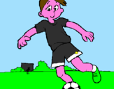 Disegno Giocare a calcio pitturato su gIANMARIA  