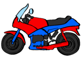 Disegno Motocicletta  pitturato su alessandro