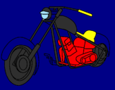 Disegno Motocicletta pitturato su francesco