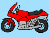 Disegno Motocicletta  pitturato su giovanni