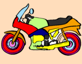 Disegno Motocicletta  pitturato su simone dennis 