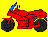 Disegno Motocicletta  pitturato su pasquale.