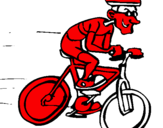 Disegno Ciclismo pitturato su fm