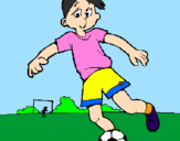 Disegno Giocare a calcio pitturato su ARMANDO
