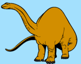 Disegno Branchiosauro II pitturato su desy