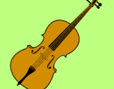 Disegno Violino pitturato su francesco