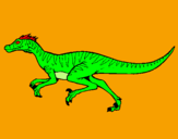 Disegno Velociraptor  pitturato su S.Fransiscu