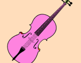Disegno Violino pitturato su %u0E23