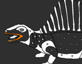 Disegno Dinosauro pitturato su GIULIA E PAOLO