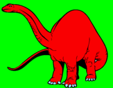 Disegno Branchiosauro II pitturato su alessandro
