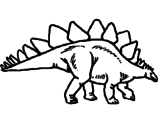 Disegno Stegosaurus  pitturato su margherita