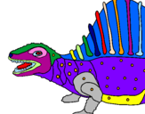Disegno Dinosauro pitturato su ilaria