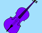 Disegno Violino pitturato su eleonora