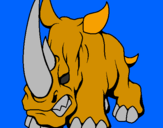 Disegno Rinoceronte II pitturato su RINOCERONTE BELLISSIMO