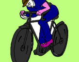 Disegno Ciclismo pitturato su ilaria