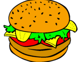 Disegno Hamburger completo  pitturato su saraeciro2002@hotmai.it