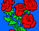 Disegno Mazzo di rose  pitturato su Ionut