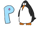 Disegno Pinguino pitturato su miri