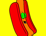Disegno Hot dog pitturato su giovanni