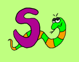 Disegno Serpente pitturato su SARA