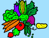 Disegno verdure  pitturato su susanna s