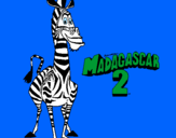Disegno Madagascar 2 Marty pitturato su gaias