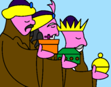Disegno I Re Magi 3 pitturato su alex