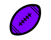 Disegno Pallone da calcio americano II pitturato su martina canni