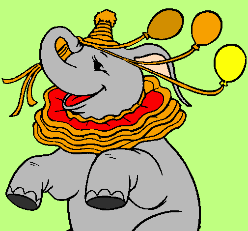 Elefante con 3 palloncini 