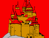 Disegno Castello medievale  pitturato su young marco