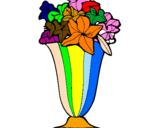 Disegno Vaso di fiori pitturato su jlàcàèd