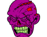 Disegno Zombie pitturato su alessia designe