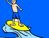 Disegno Surf pitturato su Paolo