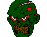 Disegno Zombie pitturato su marco e antonello