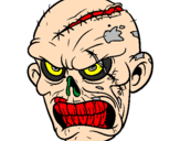 Disegno Zombie pitturato su gioele