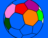 Disegno Pallone da calcio II pitturato su Mario 2