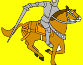 Disegno Cavaliere a cavallo IV pitturato su Guido per  vito